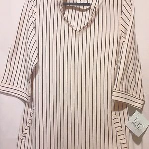 Striped 100% Recycled Paper Tunic with Pockets - L